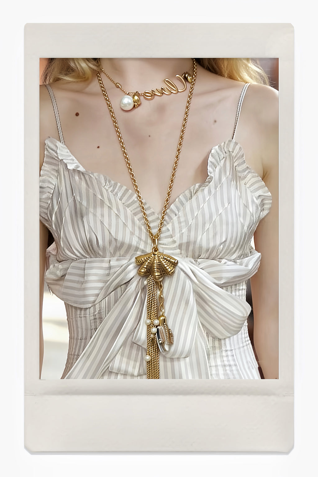 Collier vintage long pour pull, pour superposition