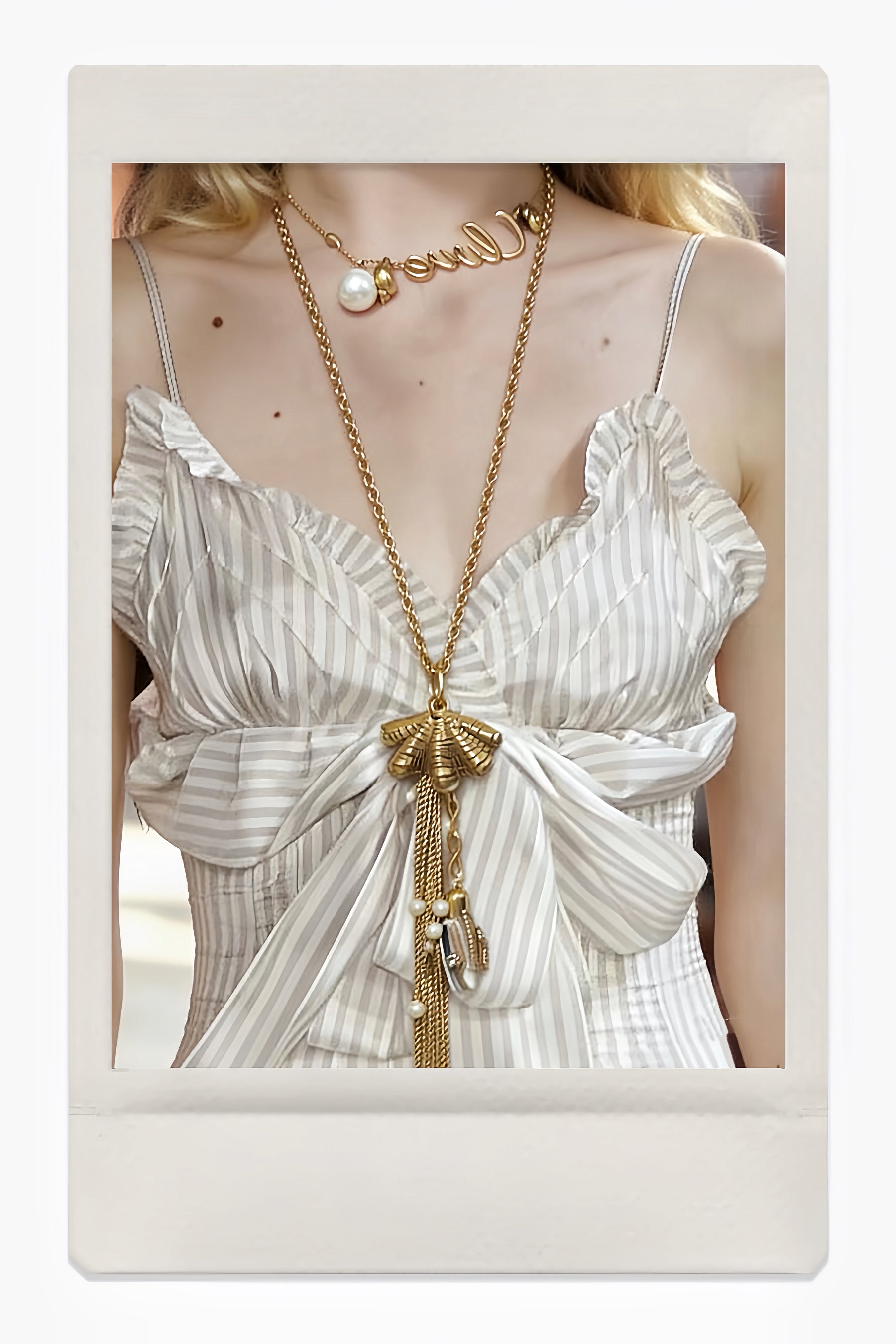 Collier vintage long pour pull, pour superposition