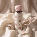 650ml.Cute Bear Print Stainless Steel Insulated Bottle. Keep hot & cold, portable flip‑lid design