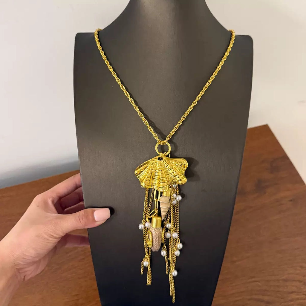 Collier vintage long pour pull, pour superposition